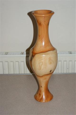 Yew vase won Bill Burden a highly commended certificate